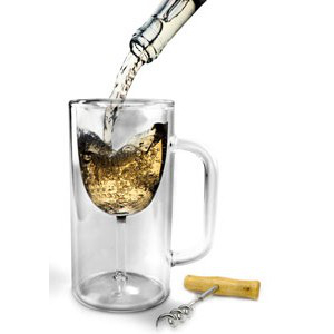 Wine Glass In Beer Mug