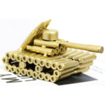 Bullet Shell Casing Tank Statue