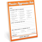 Passive Aggressive Note Pad